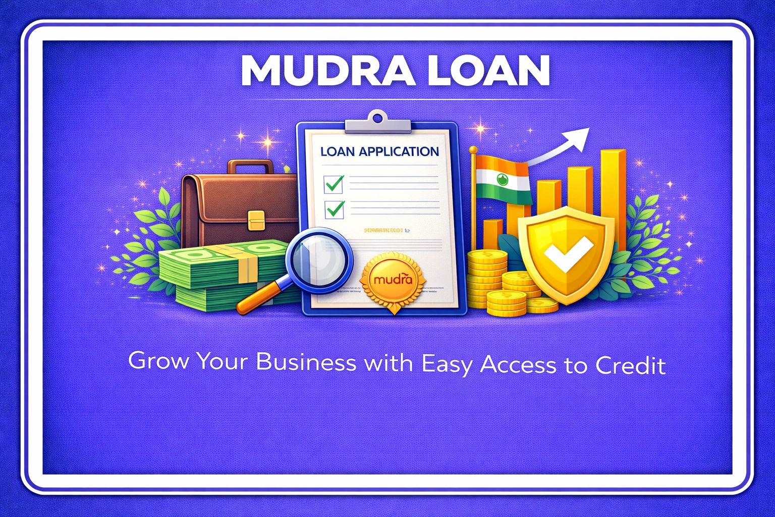 Mudra Loan Service Illustration