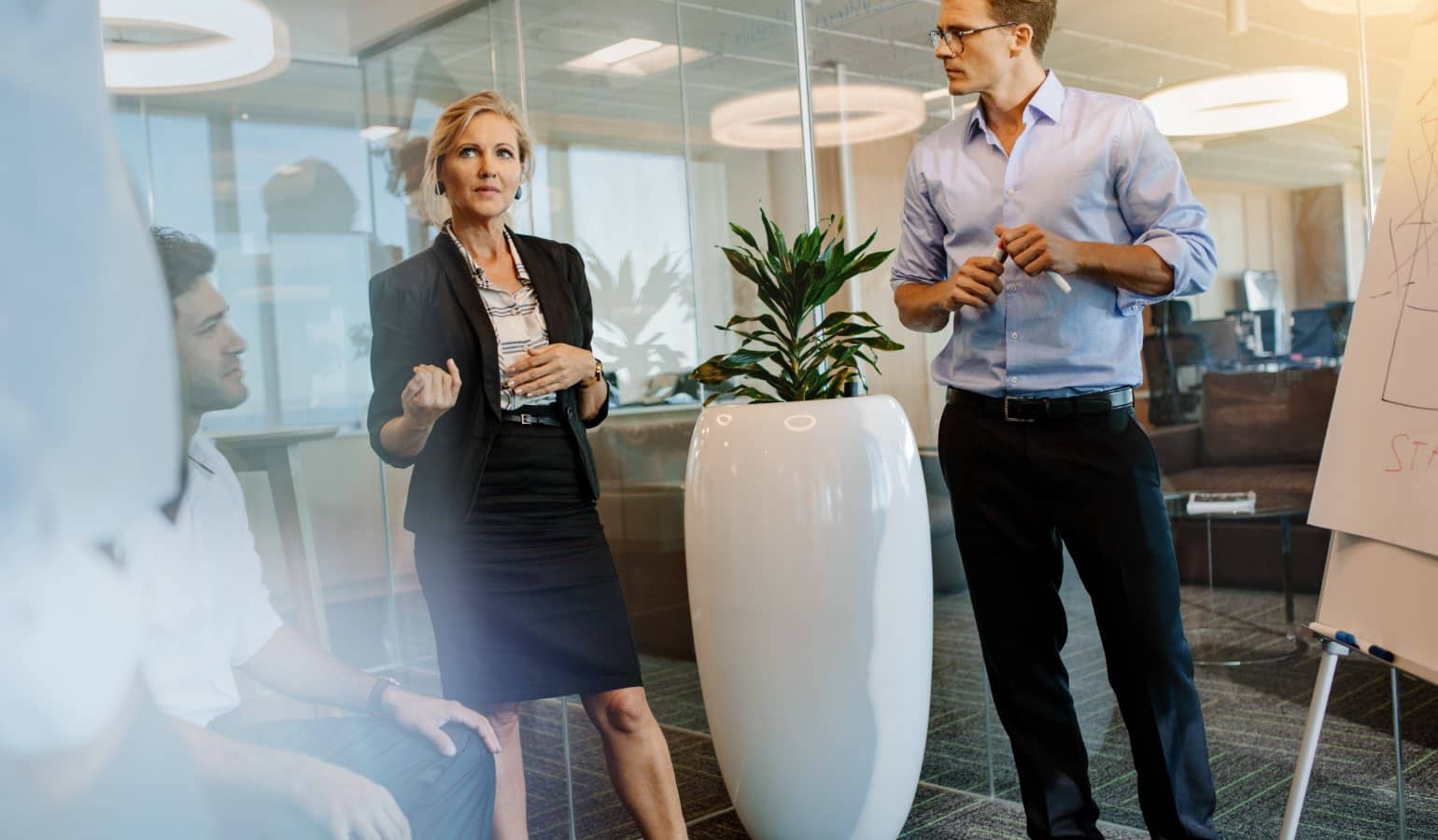 Business meeting in a modern office